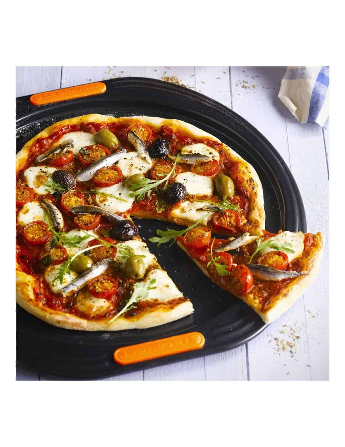 Plaque à Pizza antiadhésive carrée rectangulaire, plateau à trous