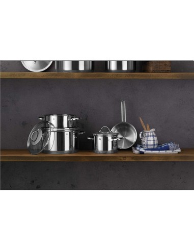 Train de cuisine en acier inoxydable 4 pièces 3ply plus Le Creuset