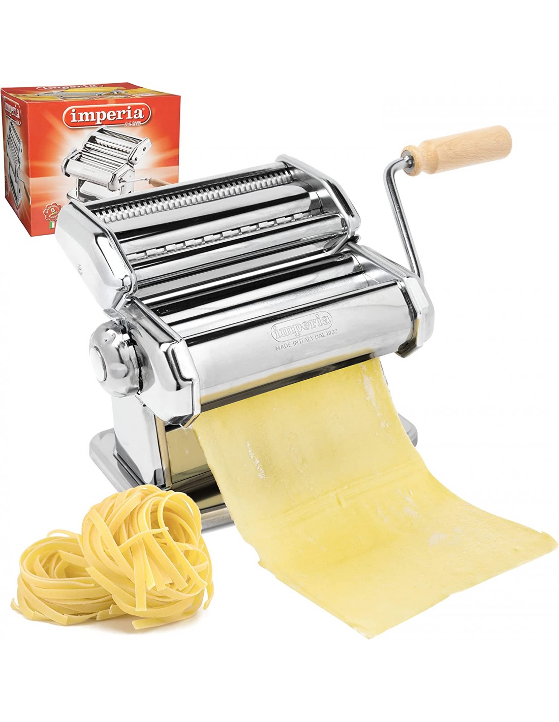Electric Pasta Machine With Double Cutter 150 mm Titania Electric
