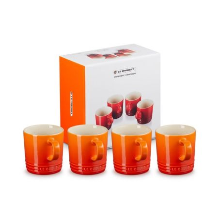 Le Creuset Steingut-Set mit 4 Bechern