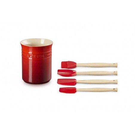 Set Pote utensílios e espátulas Craft em cerâmica de grés Le Creuset - Mimocook