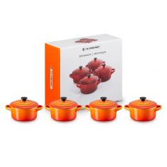 Set de 4 mini-cocottes en céramique Le Creuset