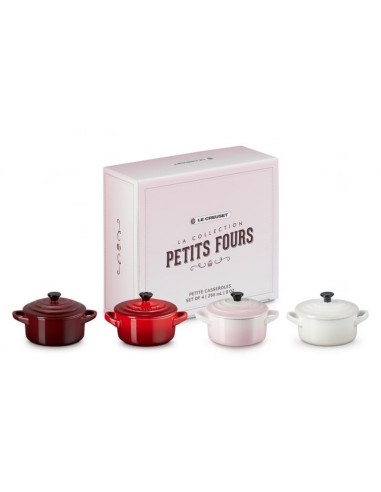 Set 4 mini cocottes Petit Fours de cerâmica Le Creuset - Mimocook