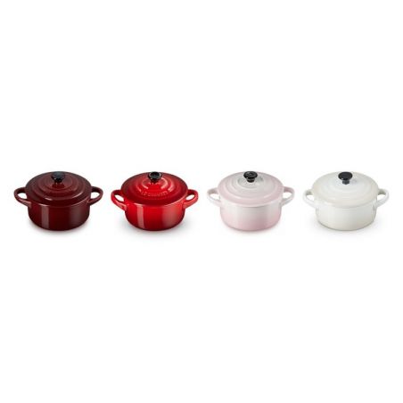 Juego de 4 mini cocottes Petits Fours de gres Le Creuset