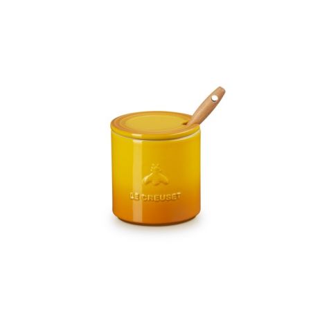 Pot de miel Signature en céramique avec cuillère Le Creuset