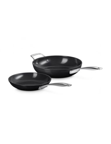 Le Creuset Set Frying Pan 24cm and Sauteuse 28cm Essential Non-Stick Ceramic