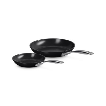 Le Creuset Essential Keramik-Antihaft 2-teiliges flaches Pfannenset 20/26cm