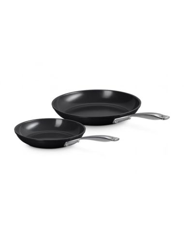 Set de 2 poêles Céramique Essentielle Anti-Adhérente 24/28cm Le Creuset