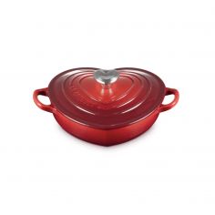 Caçarola baixa coração em ferro fundido Le Creuset