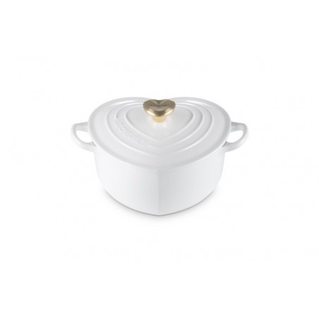 Tacho cocotte coração branco Le Creuset - Mimocook