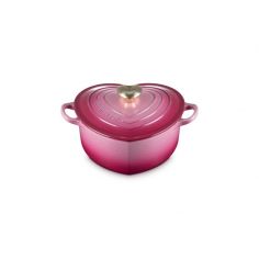 Cocotte Cœur en fonte émaillée avec bouton cœur Blanc Le Creuset