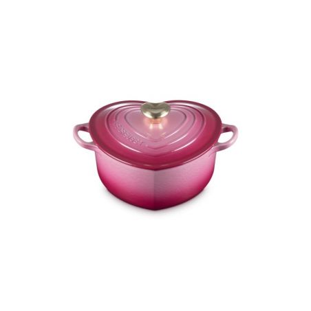 Cocotte Cœur en fonte émaillée avec bouton cœur Blanc Le Creuset